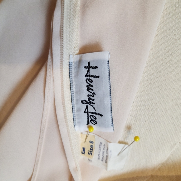 Vintage 70s Henry Lee Ivory Dress Size 8 - Picture 6 of 7